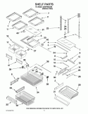 SHELF PARTS Diagram and Parts List for G25EFSB23S9  Whirlpool Refrigerator