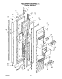 FREEZER DOOR Diagram and Parts List for 4KSRF36DTX1  KitchenAid Refrigerator