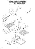 LOWER UNIT AND TUBE Diagram and Parts List for KBRC36FKB01  KitchenAid Refrigerator