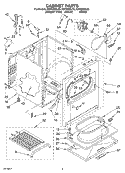 CABINET Diagram and Parts List for KGYS850LT0  KitchenAid Dryer