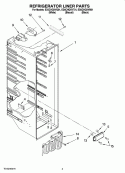 REFRIGERATOR LINER PARTS Diagram and Parts List for ED5CHQXVQ01  Whirlpool Refrigerator