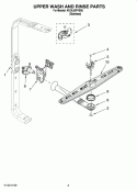 UPPER WASH AND RINSE PARTS Diagram and Parts List for KUDL03FVSS0  KitchenAid Dishwasher