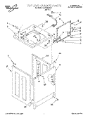 TOP AND CABINET, LIT/OPTIONAL Diagram and Parts List for CAP2762EW0  Whirlpool Washer