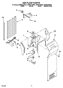 AIR FLOW PARTS Diagram and Parts List for KSBS25INWH01  KitchenAid Refrigerator