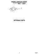 OPTIONAL PARTS MISCELLANEOUS PARTS Diagram and Parts List for DU810SWLQ0  Whirlpool Dishwasher