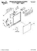 FRAME AND CONSOLE PARTS Diagram and Parts List for DU948PWPB2  Whirlpool Dishwasher