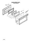 OVEN DOOR, LIT/OPTIONAL Diagram and Parts List for FGP355VW3  Roper Range