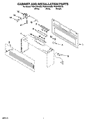 CABINET AND INSTALLATION PARTS Diagram and Parts List for YGH8155XJQ0  Whirlpool Microwave