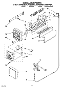 ICEMAKER PARTS Diagram and Parts List for GT2MHTXRQ01  Whirlpool Refrigerator
