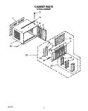 CABINET Diagram and Parts List for ACU082XX1  Whirlpool Air Conditioner