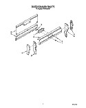 BACKGUARD Diagram and Parts List for FGC355VL1  Whirlpool Range
