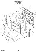 DOOR PARTS Diagram and Parts List for IES366RS3  Inglis Range