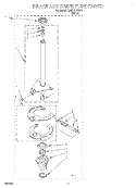 BRAKE AND DRIVE TUBE Diagram and Parts List for RAB1121EW1  Roper Washer