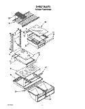 SHELF Diagram and Parts List for RT20AKXWW00  Roper Refrigerator