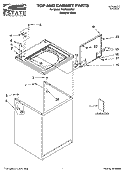 TOP AND CABINET PARTS Diagram and Parts List for TAWX700PQ1  Estate Washer