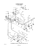 BURNER Diagram and Parts List for F6558^1  Whirlpool Range