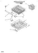 DISHRACK Diagram and Parts List for DU8150XB0  Whirlpool Dishwasher