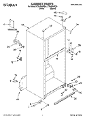 CABINET PARTS Diagram and Parts List for CT21GKXPQ01  Crosley Refrigerator