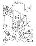 SECTION Diagram and Parts List for LER5634AW0  Whirlpool Dryer