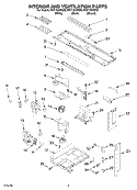 INTERIOR AND VENTILATION PARTS Diagram and Parts List for MH7155XMQ0  Whirlpool Microwave