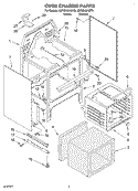 OVEN CHASSIS Diagram and Parts List for KERC500HBT3  KitchenAid Range