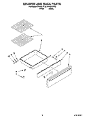 DRAWER AND RACK PARTS, OPTIONAL PARTS (NOT INCLUDED) Diagram and Parts List for RY160LXTB0  Whirlpool Range