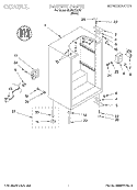 CABINET Diagram and Parts List for ML03CCXHW  Whirlpool Refrigerator