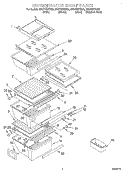 REFRIGERATOR SHELF Diagram and Parts List for GD27DIXHS00  Whirlpool Refrigerator