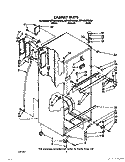 CABINET Diagram and Parts List for 6ET16ZKXWG00  Whirlpool Refrigerator