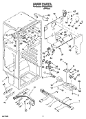 LINER PARTS Diagram and Parts List for ER6AHKXSQ00  Whirlpool Refrigerator