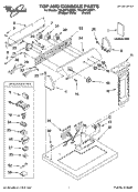 TOP AND CONSOLE PARTS Diagram and Parts List for 7MLGR7648MT1  Whirlpool Dryer
