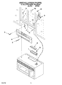 INSTALLATION PARTS Diagram and Parts List for MH6140XKQ2  Whirlpool Microwave