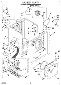CABINET Diagram and Parts List for LGR3624BN2  Whirlpool Dryer