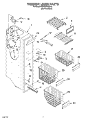 FREEZER LINER Diagram and Parts List for KSRS25FGSS15  KitchenAid Refrigerator