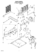 UNIT Diagram and Parts List for ER9SHKXKQ00  Whirlpool Refrigerator