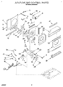 AIR FLOW AND CONTROL Diagram and Parts List for AR0500XA1  Whirlpool Air Conditioner