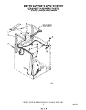 DRYER SUPPORTS AND WASHER CABINET H Diagram and Parts List for LT4900XSW1  Whirlpool Washer Dryer Combo