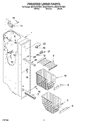 FREEZER LINER Diagram and Parts List for GD2NHGXKT01  Whirlpool Refrigerator