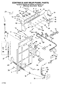 CONTROLS AND REAR PANEL Diagram and Parts List for GSQ9631LL0  Whirlpool Washer