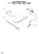 TOP VENTING PARTS Diagram and Parts List for GW395LEPQ01  Whirlpool Range