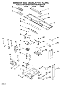 INTERIOR AND VENTILATION PARTS Diagram and Parts List for YGH8155XJQ0  Whirlpool Microwave