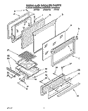 DOOR AND BROILER Diagram and Parts List for SF304BSAG0  Whirlpool Range