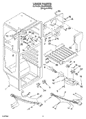 LINER Diagram and Parts List for ST14CKXKQ00  Whirlpool Refrigerator