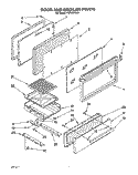 DOOR AND BROILER Diagram and Parts List for FGP335YL0  Roper Range