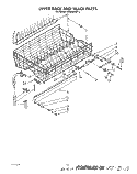 UPPER RACK AND TRACK Diagram and Parts List for 4KUDS220T2  KitchenAid Dishwasher