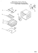INTERNAL OVEN Diagram and Parts List for GBD277PDS2  Whirlpool Wall Oven