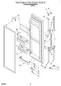 REFRIGERATOR DOOR Diagram and Parts List for 6ED25DQXBN00  Whirlpool Refrigerator