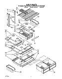 SHELF Diagram and Parts List for ET18PKXWW00  Whirlpool Refrigerator
