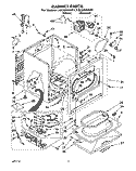 CABINET Diagram and Parts List for LGC6848AW1  Whirlpool Dryer