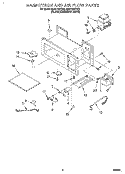 MAGNETRON AND AIR FLOW Diagram and Parts List for MH6110XBB2  Whirlpool Microwave